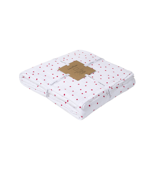 Покривало (простирадло) muslin Lotus Home - Molly Heart 160*220