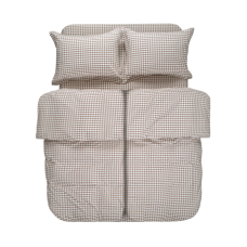Постільна білизна Lotus Home - Checked Gingham кавовий сімейний