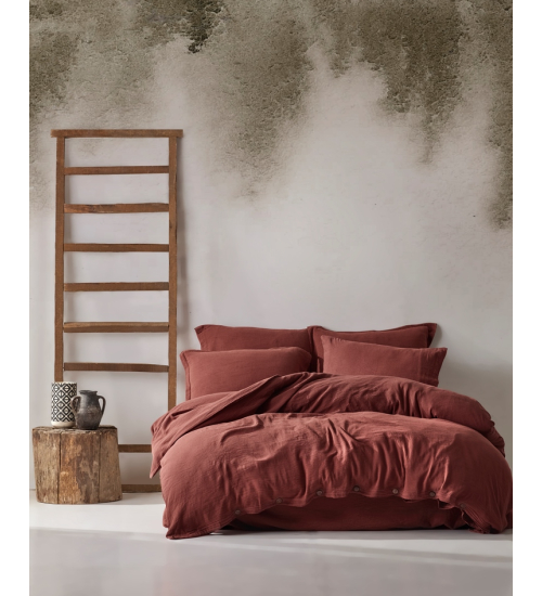 Постельное белье Buldans - Agora burnt bordo бордовый евро