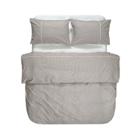 Постільна білизна Lotus Home - Premium Percale Stripe коричневий євро