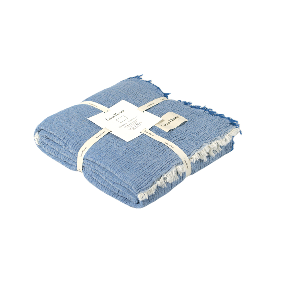 Покрывало Lotus Home - Larna muslin blue 200*220