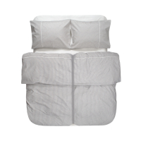 Постельное белье Lotus Home - Premium Percale Stripe серый семейный
