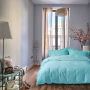 Постельное белье сатин Lotus Home - Dakota Modern бирюзовый евро