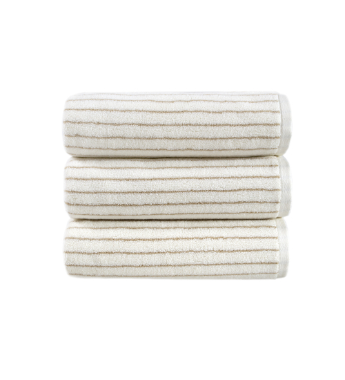 Полотенце Lotus Home Отель Premium - Microcotton Stripe Ecru-Kahve 90*150 550 г/м²