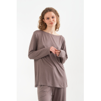 Домашняя одежда футболка long sleeve Penelope - Baily vizon темно-бежевый L